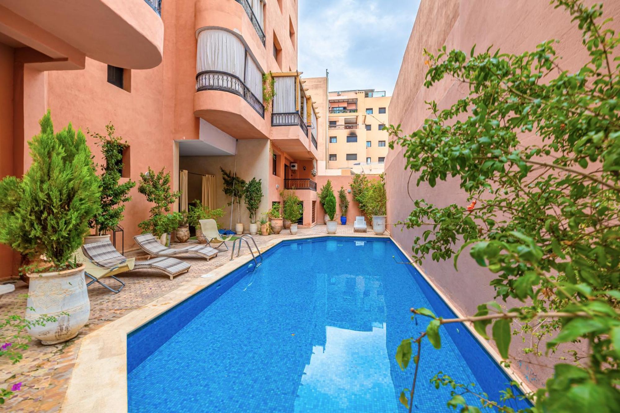 Le Jasmin - Appartement Authentique A Gueliz Marrakesh Exterior foto